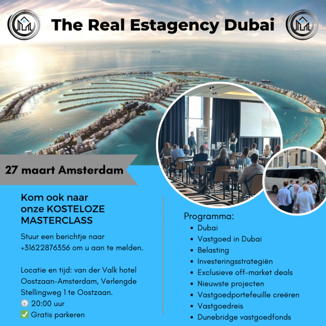 Masterclass vastgoedinvesteringen Dubai in Amsterdam